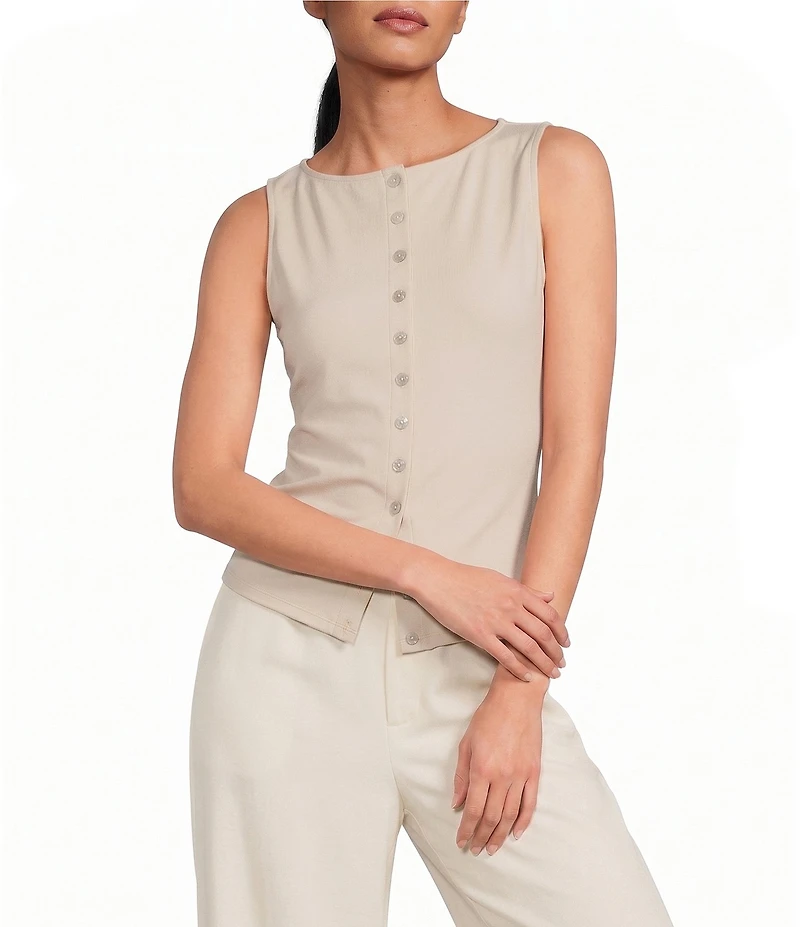Gianni Bini Button Front Knit Tank