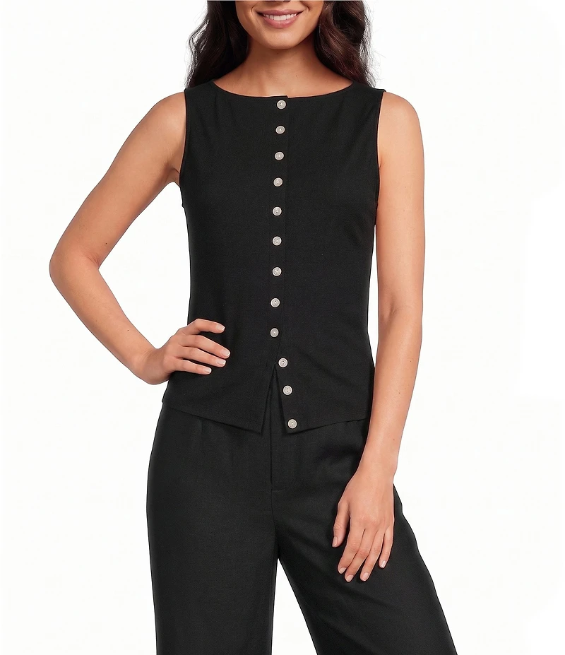 Gianni Bini Button Front Knit Tank