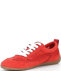 Gianni Bini Cable Suede and Mesh Retro Sneakers