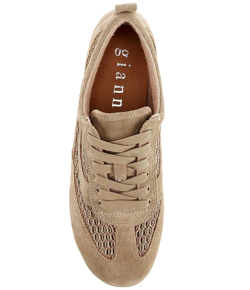 Gianni Bini Cable Suede and Mesh Retro Sneakers