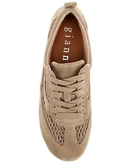Gianni Bini Cable Suede and Mesh Retro Sneakers