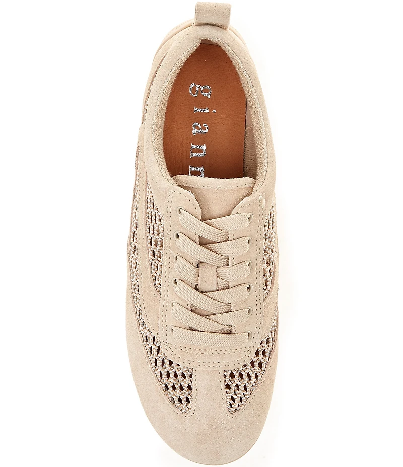 Gianni Bini Cable Suede and Mesh Retro Sneakers