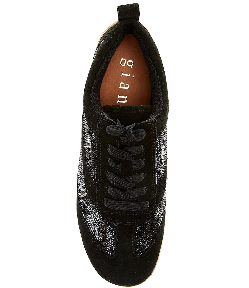 Gianni Bini Cade Suede and Rhinestone Retro Sneakers