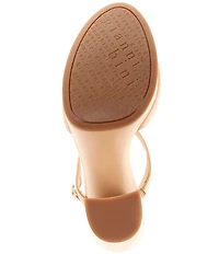 Gianni Bini Calvan Leather Platform Block Heel Sandals