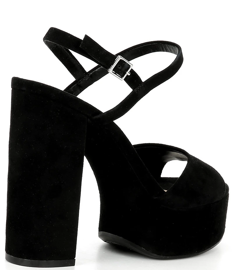 Gianni Bini Calvan Suede Platform Block Heel Sandals