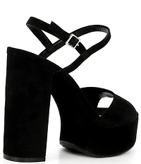 Gianni Bini Calvan Suede Platform Block Heel Sandals