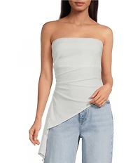 Gianni Bini Camille Strapless Asymmetrical Knit Blouse