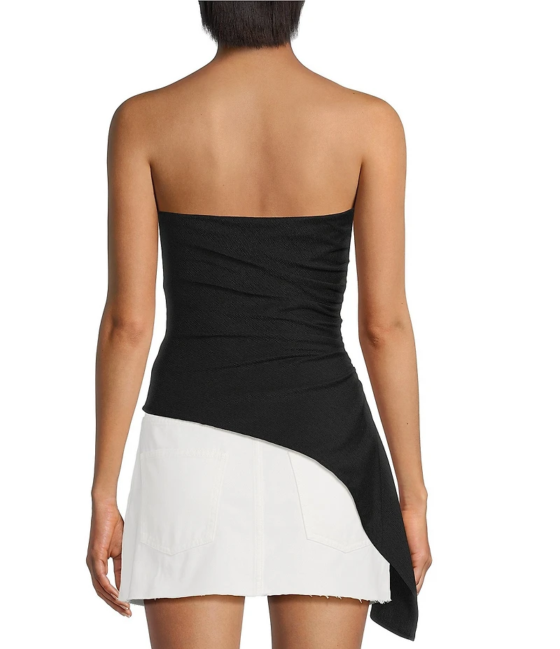 Gianni Bini Camille Strapless Asymmetrical Knit Blouse