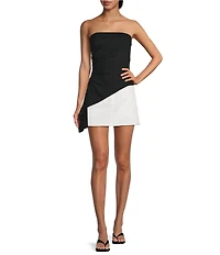 Gianni Bini Camille Strapless Asymmetrical Knit Blouse