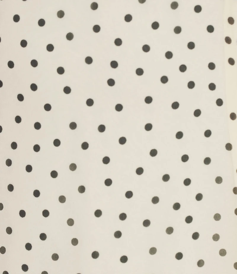 Gianni Bini Campbell Polka Dot Detached Scarf Long Sleeve Chiffon Mini Dress