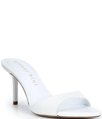 Gianni Bini Camrun Leather Stiletto Slide Sandals