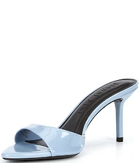 Gianni Bini Camrun Patent Almond Toe Stiletto Slide Sandals