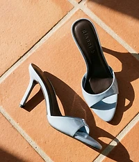 Gianni Bini Camrun Patent Almond Toe Stiletto Slide Sandals