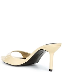 Gianni Bini Camrun Patent Almond Toe Stiletto Slide Sandals