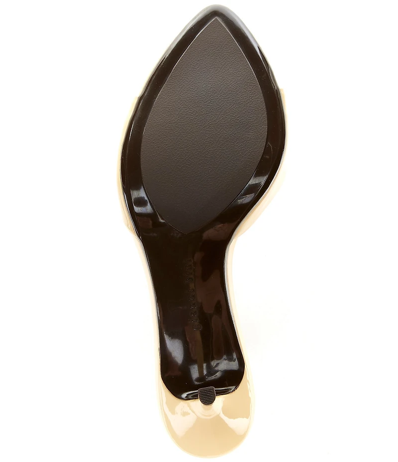 Gianni Bini Camrun Patent Almond Toe Stiletto Slide Sandals