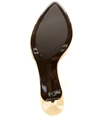 Gianni Bini Camrun Patent Almond Toe Stiletto Slide Sandals