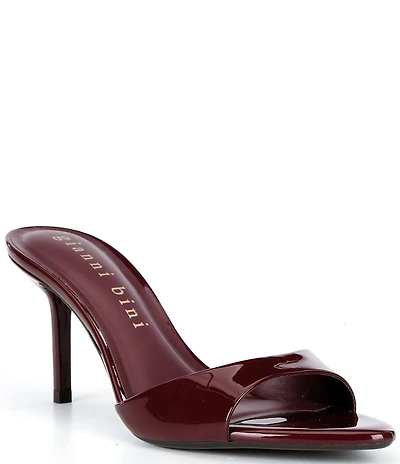 Gianni Bini Camrun Patent Almond Toe Stiletto Slide Sandals