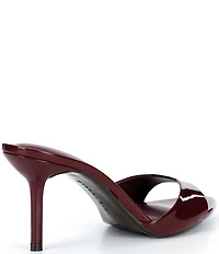 Gianni Bini Camrun Patent Almond Toe Stiletto Slide Sandals