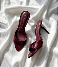 Gianni Bini Camrun Patent Almond Toe Stiletto Slide Sandals