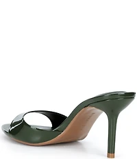 Gianni Bini Camrun Patent Almond Toe Stiletto Slide Sandals
