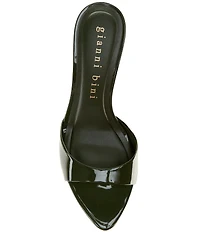Gianni Bini Camrun Patent Almond Toe Stiletto Slide Sandals