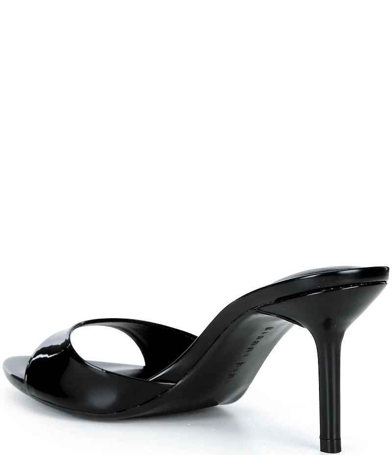 Gianni Bini Camrun Patent Almond Toe Stiletto Slide Sandals