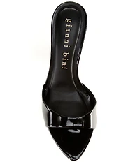 Gianni Bini Camrun Patent Almond Toe Stiletto Slide Sandals