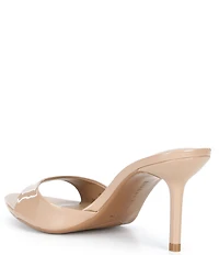 Gianni Bini Camrun Patent Almond Toe Stiletto Slide Sandals