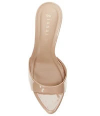 Gianni Bini Camrun Patent Almond Toe Stiletto Slide Sandals