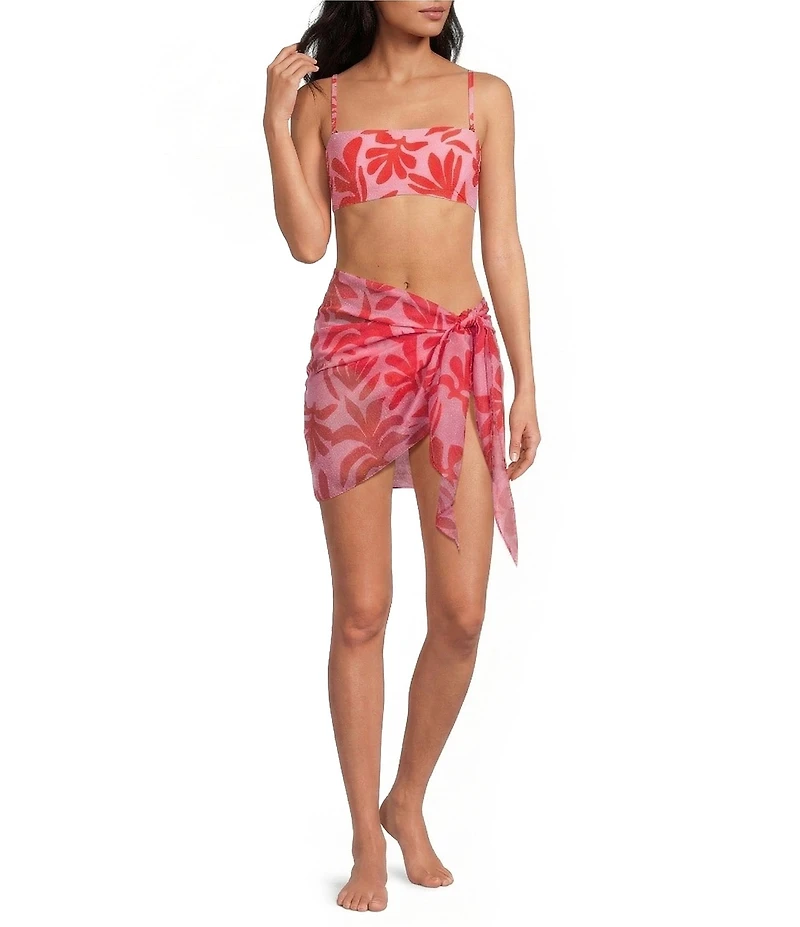 Gianni Bini Cardiff Rock Print Sarong Swim Cover-Up