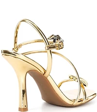 Gianni Bini Carletta Metallic Lip Ornamented Dress Sandals