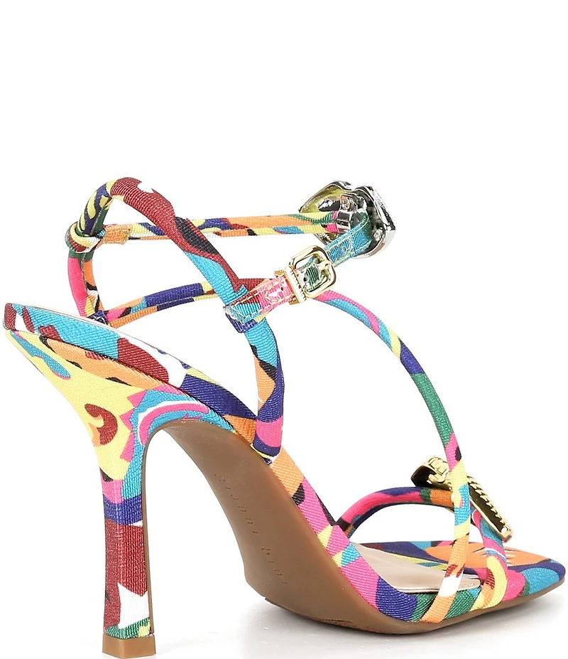 Gianni Bini Carletta Printed Lip Ornamented Dress Sandals