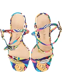 Gianni Bini Carletta Printed Lip Ornamented Dress Sandals