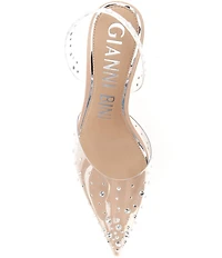 Gianni Bini CasideeTwo Clear Vinyl Rhinestone Slingback Pumps