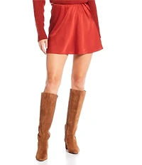 Gianni Bini Charlie Satin High Rise A-Line Slip Mini Skirt