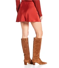 Gianni Bini Charlie Satin High Rise A-Line Slip Mini Skirt