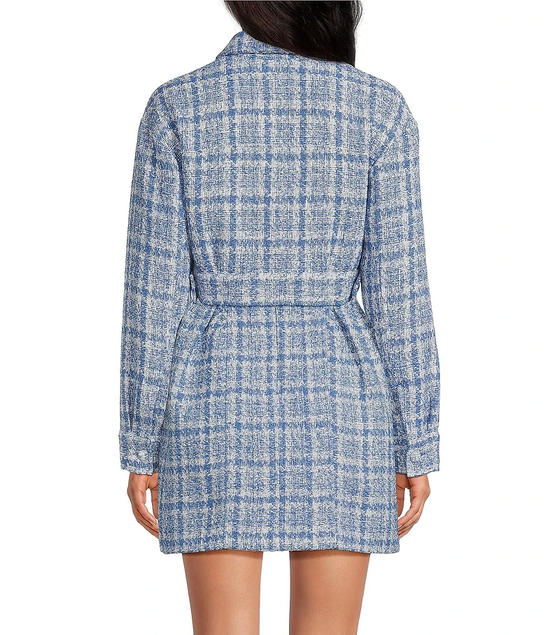 Gianni Bini Charlie Tweed Button Front Pocket Jacket