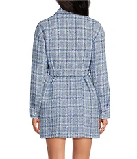 Gianni Bini Charlie Tweed Button Front Pocket Jacket