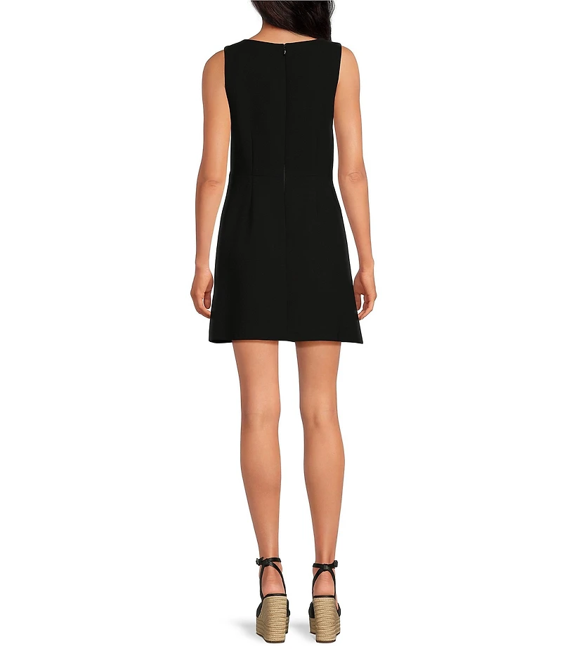 Gianni Bini Charlotte Crepe Boat Neck Sleeveless A-Line Dress