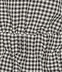 Gianni Bini Chelsea Gingham Strapless Bubble Hem Coordinating Blouse
