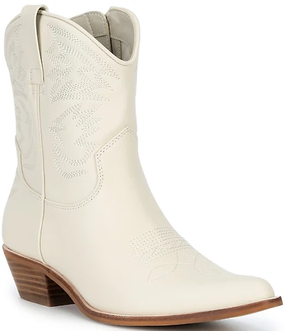 Gianni Bini Chett Leather Western Mid Shaft Boots