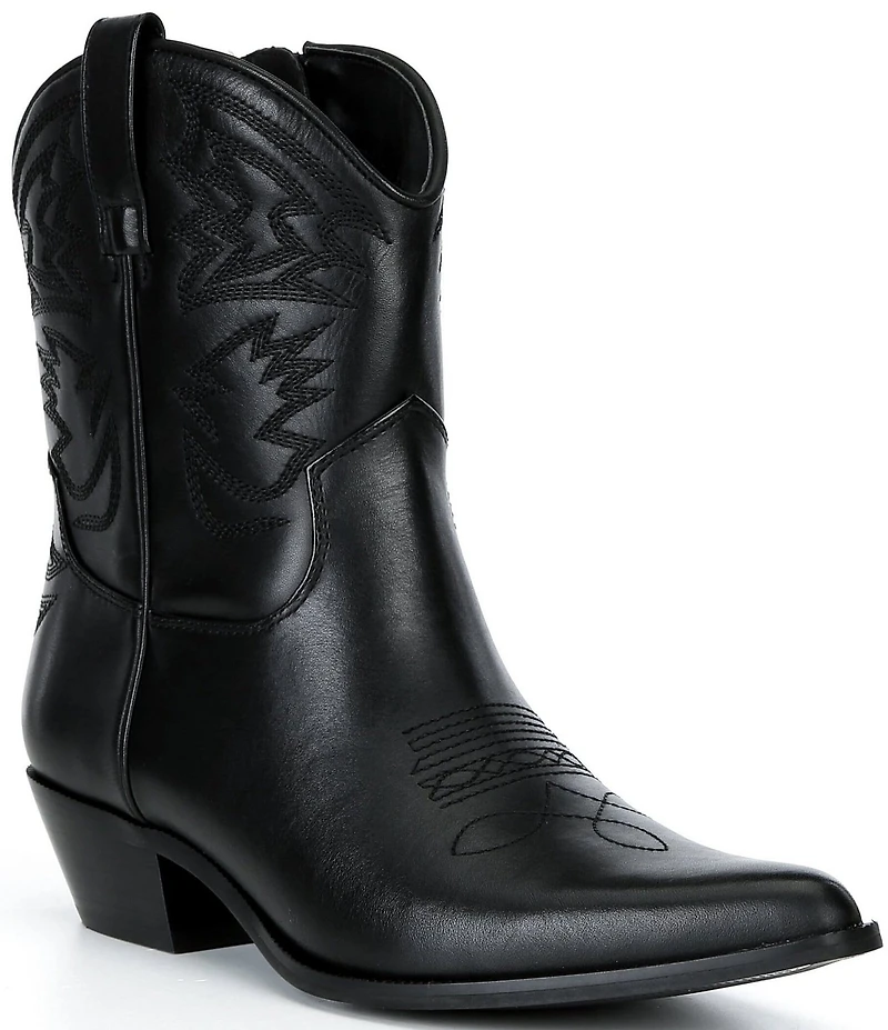 Gianni Bini Chett Leather Western Mid Shaft Boots