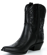 Gianni Bini Chett Leather Western Mid Shaft Boots