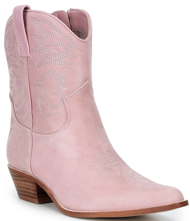 Gianni Bini Chett Leather Western Mid Shaft Boots