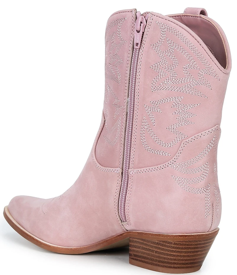 Gianni Bini Chett Leather Western Mid Shaft Boots