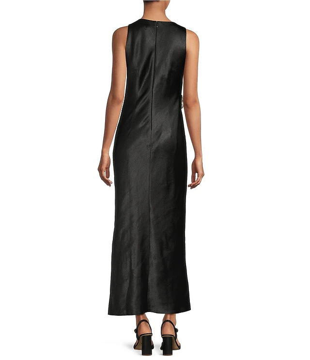 gianni bini francesca strapless print satin dress Gianni Bini Francesca Strapless Print Satin Slip Maxi Dress