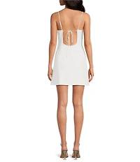 Gianni Bini Chloe A-Line Cut-Out Sequin Crepe Dress