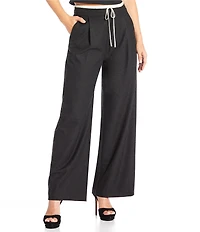 Gianni Bini Clara Boxer Drawstring Wide Leg Coordinating Pants