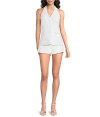 Gianni Bini Clark Crepe Halter Neck Coordinating Vest