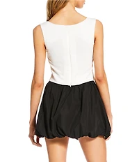 Gianni Bini Coco Coordinating Square Neck Crepe Blouse